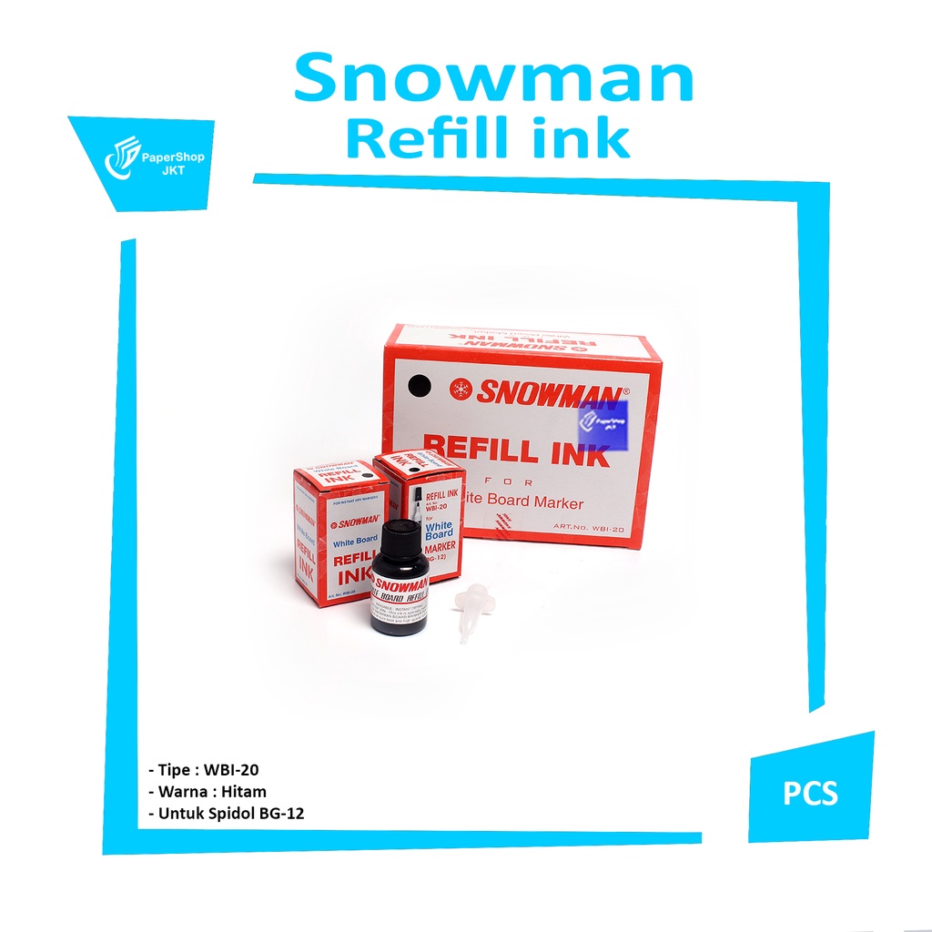 

SNOWMAN - Tinta Spidol Whiteboard - White Board Marking Ink - Pcs