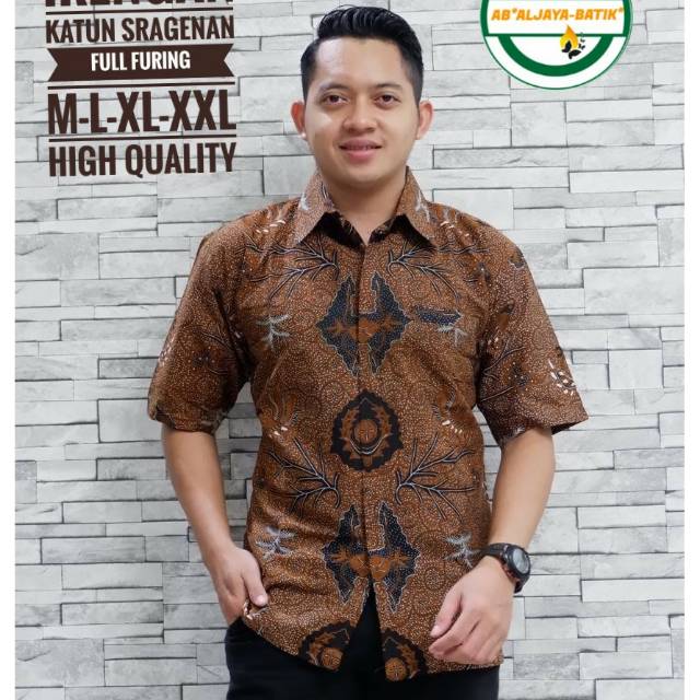 Batik Pria Eksklusif Temurun Irengan Bahan Katun Batik Sragenan Kualitas Premium