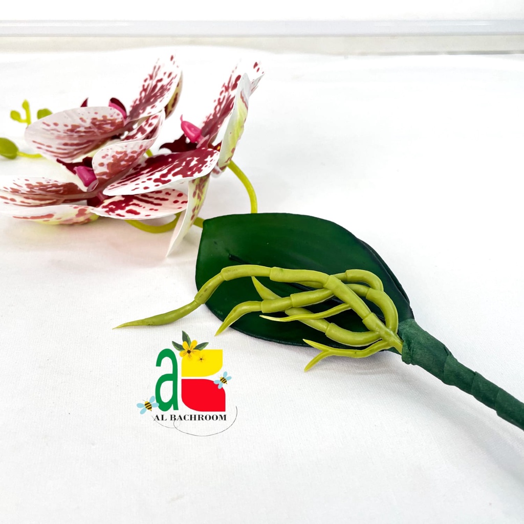 BUNGA ANGGREK LATEX K3 B8010 BUNGA PLASTIK ARTIFICIAL FLOWERS HOME DEKOR