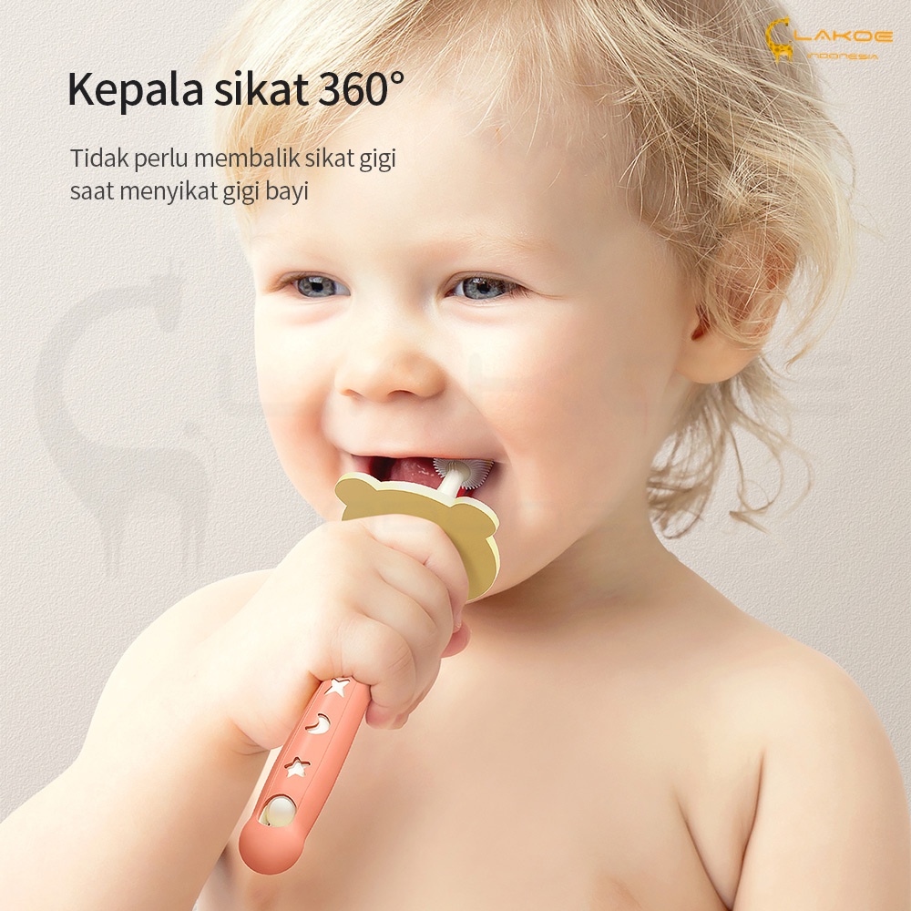 LAKOE sikat gigi anak bayi lembut kids toothbrush 360 derajat