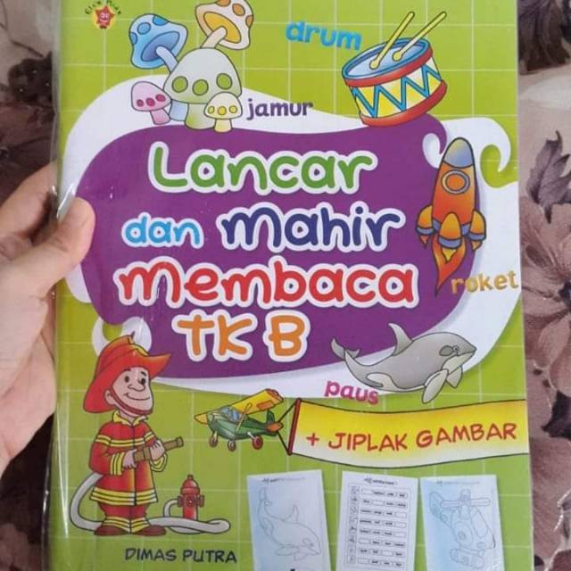 Buku lancar dan mahir membaca TK B +jiplak gambar,buku murah