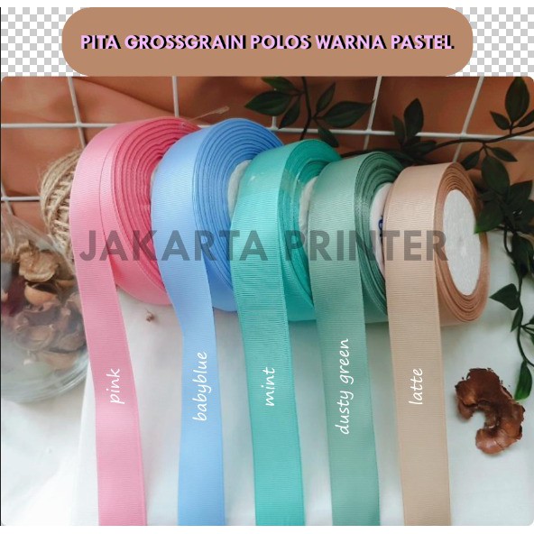 

PITA GROSSGRAIN POLOS 2,5CM WARNA PASTEL 5 METER