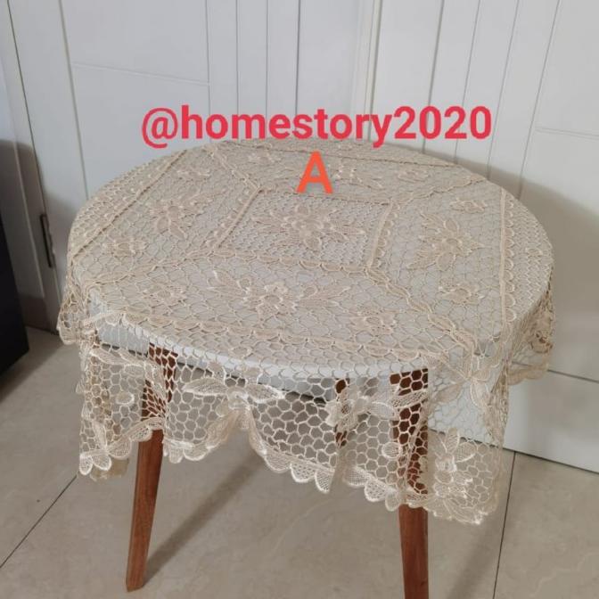 Taplak Meja Tamu Segi empat Bordir Taplak Meja Kotak uk 85x85