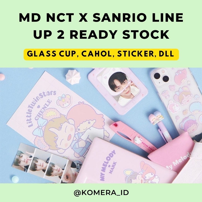 MD NCT X SANRIO LINE UP 2 MINI CAHOL CARD HOLDER GLASS CUP