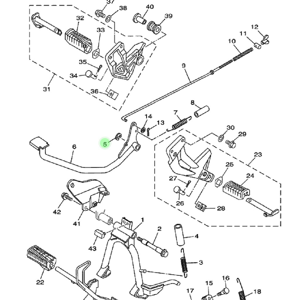 CIRCLIP KLIP KLEM PEDAL REM ALFA FORCE 1 F1ZR FIZR CRYPTON VEGA R LAMA JUPITER Z ORIGINAL YGP 93430-12809