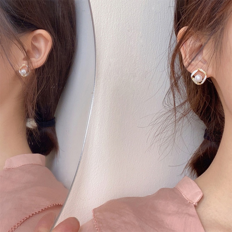 2022 Anting Tusuk Sterling Silver 925 Desain Lingkaran Hias Mutiara Untuk Wanita