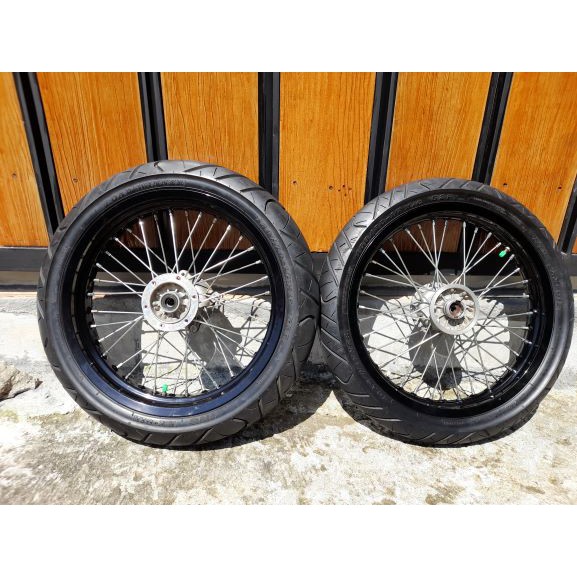 VELG SET WHEELSET SUPERMOTO KAWASAKI KLX ORIGINAL COPOTAN KAWASAKI DTRACKER