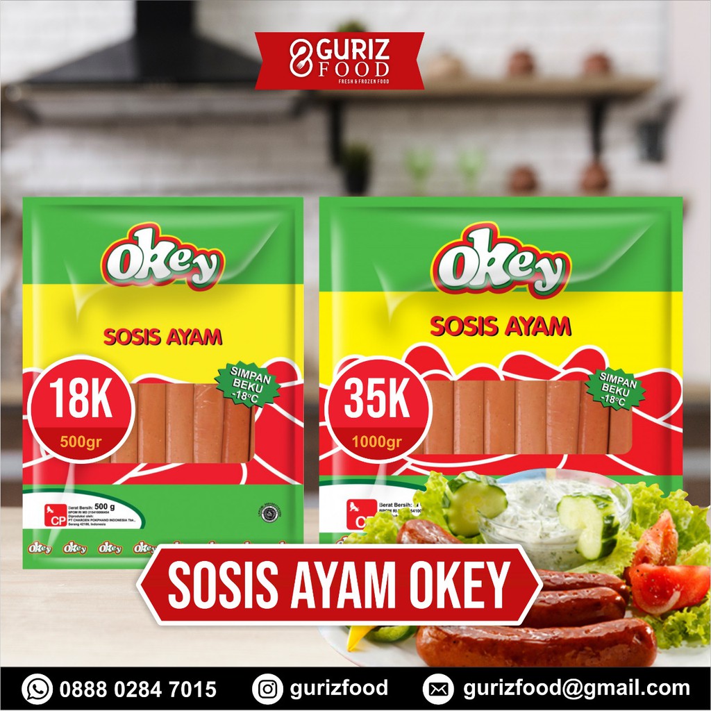 

Sosis okey ayam - 500 gram