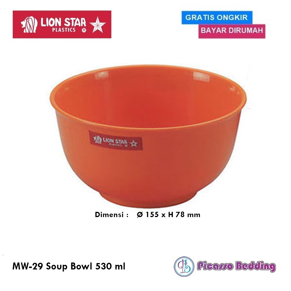 Lion Star  - Mangkok Plastik / Soup Bowl / Mangkuk Kecil / Bowl Plastik / Mangkok Sayur