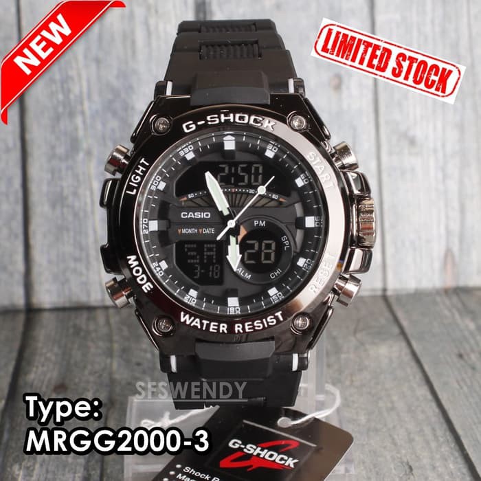 MURAH MERIAH PRODUK TERLARIS     G Shock Rantai Mika Hitam Black Jam tangan pria Murah