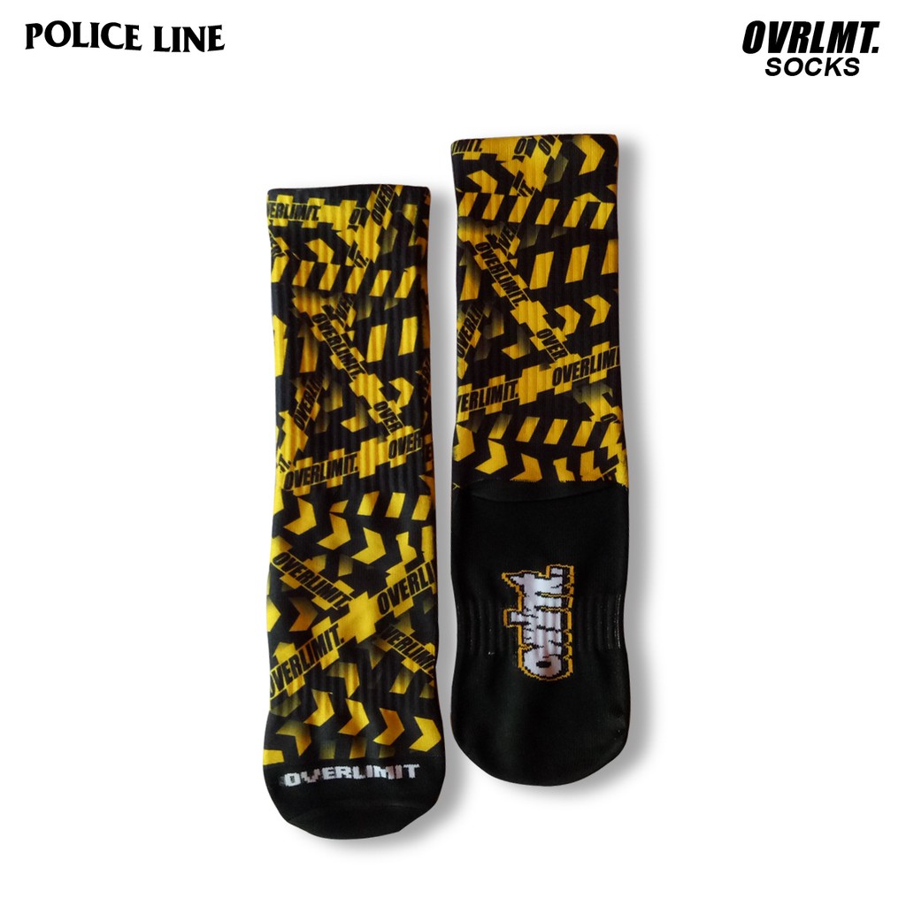 Kaos kaki printing Overlimit Police Line kaos kaki skate / old skool