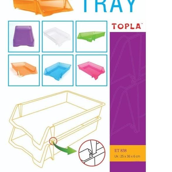 

➯ Topla Elevated Tray Rak File Kertas HVS Bisa Susun ET838 - Orange ♦