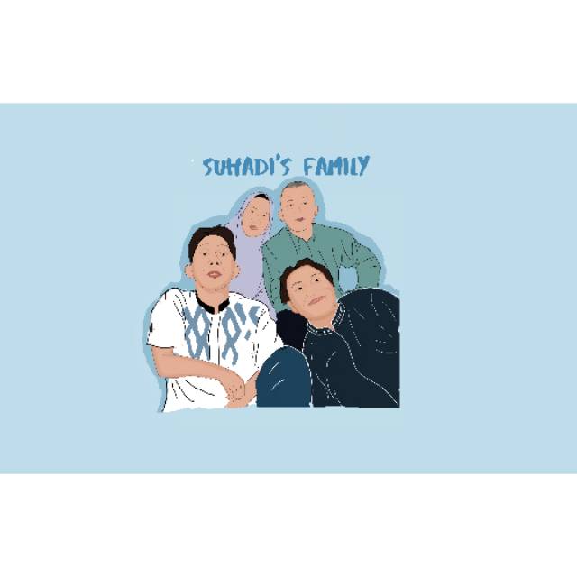Kado wisuda, ulang tahun, ilustrasi wajah