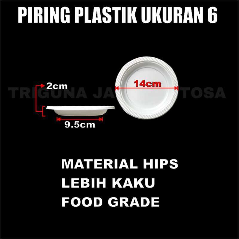 Piring Plastik Dus Uk 6 Kecil S Pesta Kue Sekali Pakai Disposable surabaya