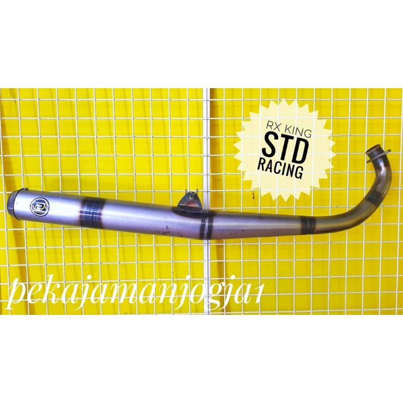 Knalpot Rx King Std Racing Plat Galvanis Pekajaman Muffler