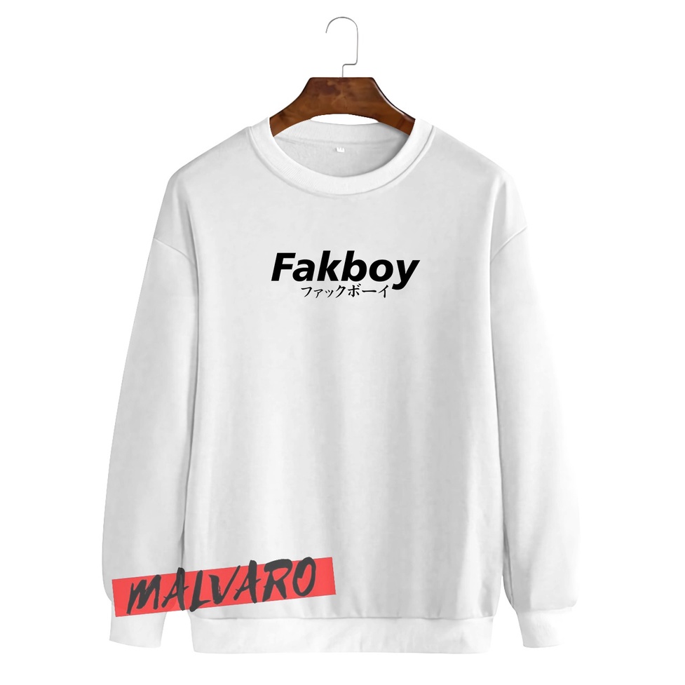 MALVARO-Sweater Crewneck / Crewneck Pria Wanita / Sweater Motif Fakboy