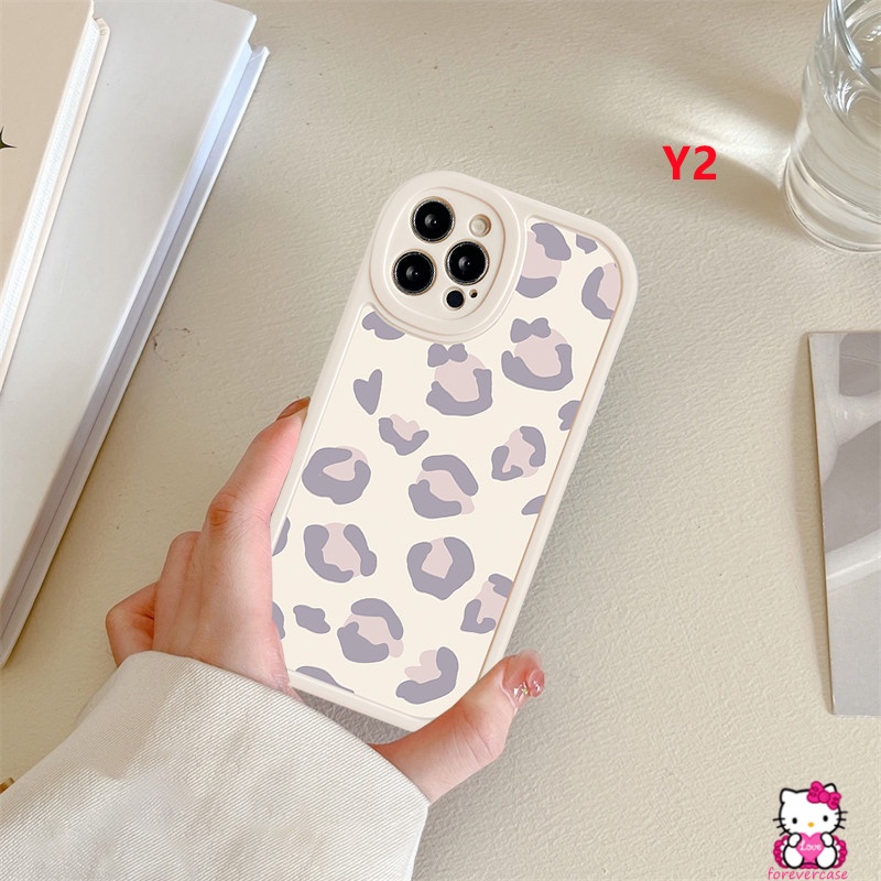 Casing Silikon Biru Ungu Realme C55 10 Pro Plus C30 C35 C21Y C25 C31 C25Y C12 C21 C15 C25s GT C11 C20 C3 C17 8i 7 8 5s 6s 8pro 6 5i 9i 5 6i 7i Motif Leopard Soft TPU Sarung