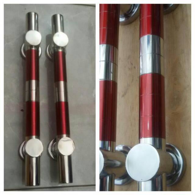 Handle pintu stainless 33cm 2set+kunci berkualitas