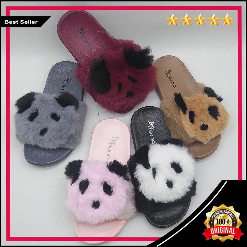 SANDAL KARET BULU ANAK LALUNA PANDA C999-2T UK 30-35
