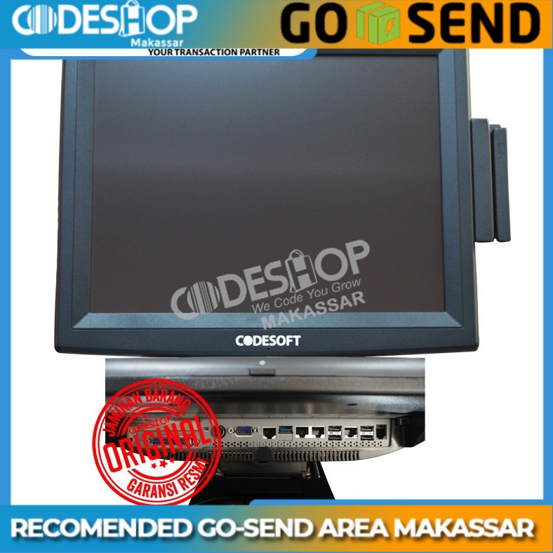 MESIN KASIR ALL IN ONE POS TERMINAL TOUCHSCREEN CODESOFT TCP-9015 + MSR