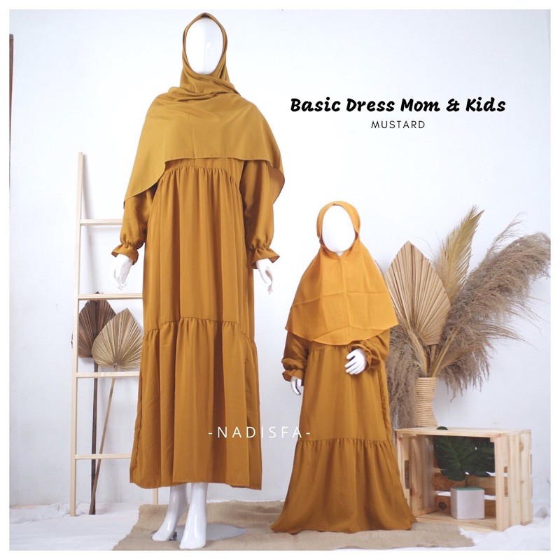 MINI BASIC DRESS ANAK BISA COUPLE DENGAN IBU