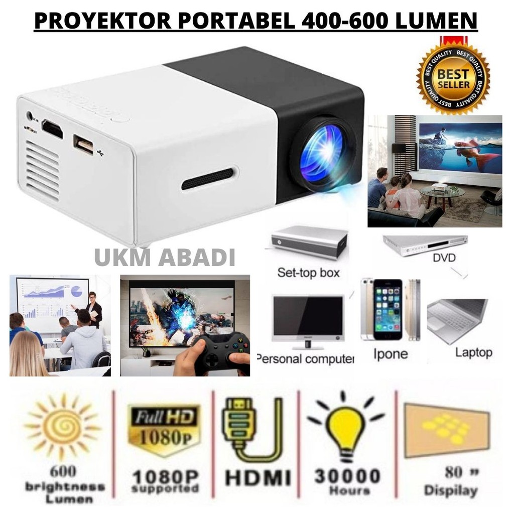 Mini Proyektor Portabel LED 600 Lumen Yoga3 113136