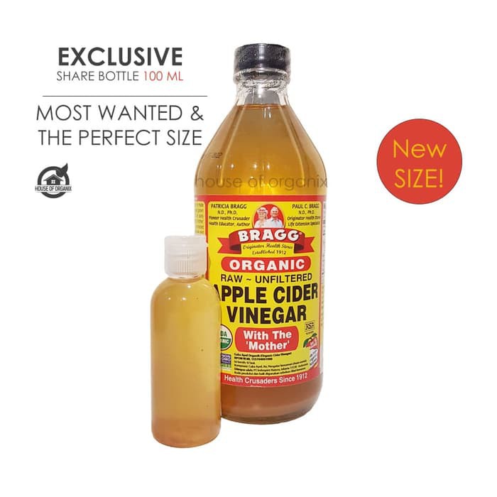 

BRAGG Apple Cider Vinegar - 100 ML ( Share Bottle ) Terjamin