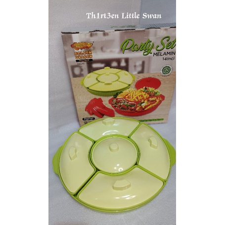 Prasmanan bulat Golden Dragon Party Set Melamin Kecil Ps01(Th-164)