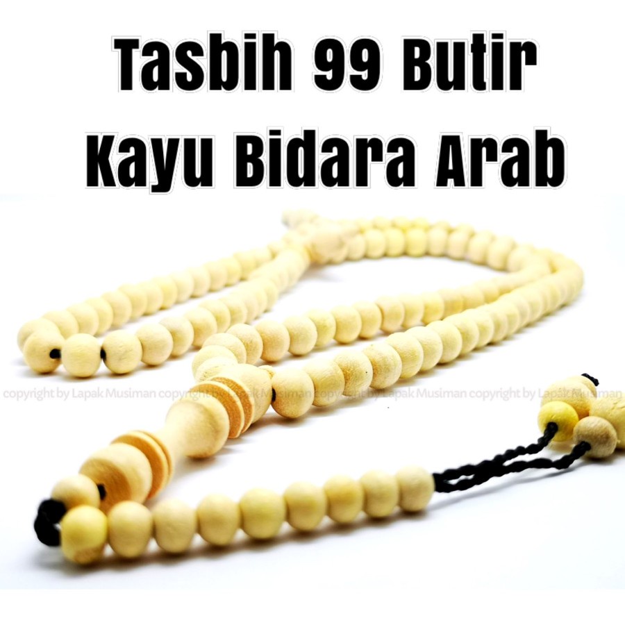 [Bayar di Tempat] Tasbih Kayu Bidara Arab Asli Alam Tasbih Kayu 99 Butir