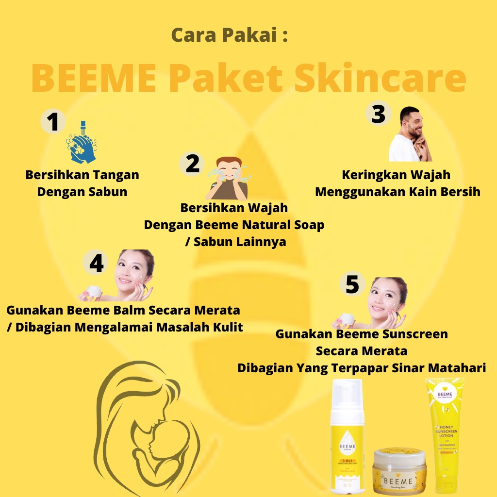 Paket Skincare Anak Perawatan Kulit Bayi Beeme Beemee Bemee Beme Bemme Beemme Bemmee Beemmee Bumil Busui Original Bpom Menutrisi Melembabkan Wajah