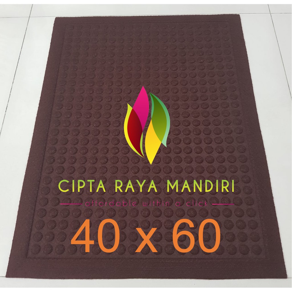 Keset Karet Karpet Lantai Bludru Anti Slip 40 x 60 - FULL