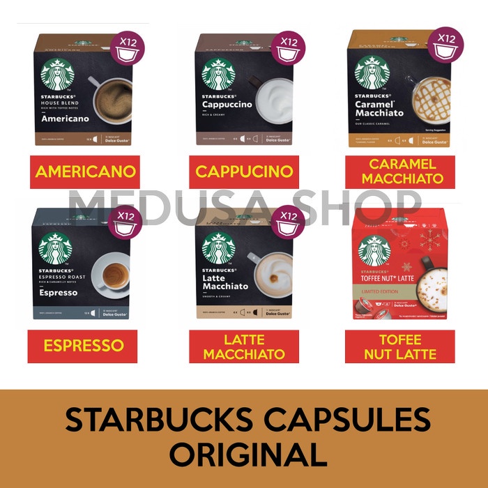 

STARBUCKS NESCAFE Dolce Gusto Original Coffee Capsules Kopi Kapsul