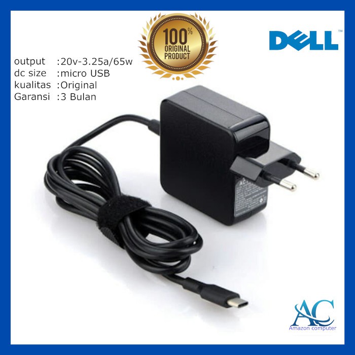 ADAPTOR Charger Original Laptop DELL LATITUDE 13 7370 7525 5179