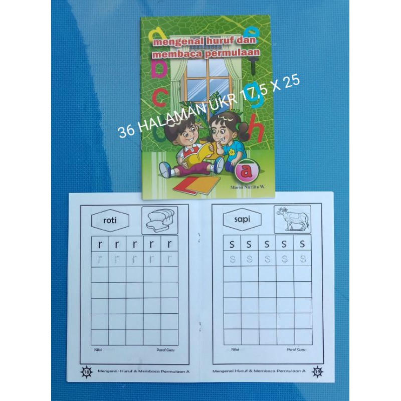 BUKU MENGENAL HURUF DAN MEMBACA PERMULAAN A,BUKU ANAK TK PAUD MEMBACA MENULIS AWAL