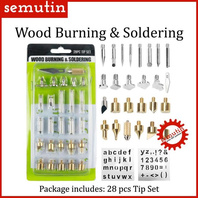

Mata Solder Lukis Pyrography 28 in 1 / Ujung Tip Set