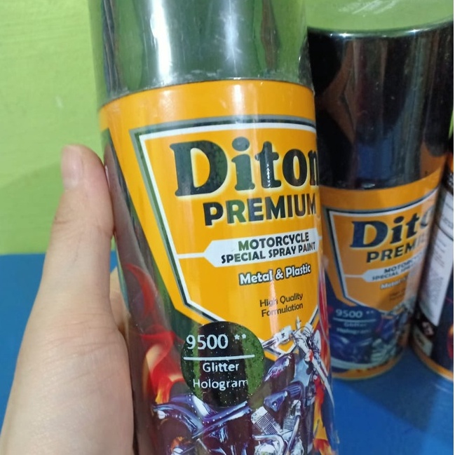 Diton Premium Glitter Hologram 9500** Cat Pilok Pilox Efek Pelangi / Rainbow (300cc)