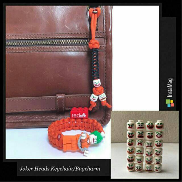 LEGO Ekpresi dari Kepala Joker Keychain / Bagcharm