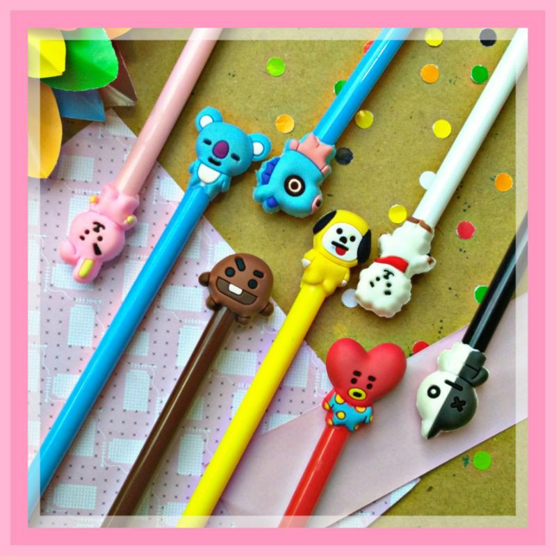 

MIOMAU Bolpoin BT21/ Pena BT21 kpop/ Blank Ink Gel Pen Import