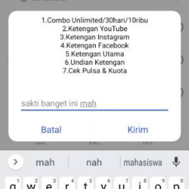 Telkomsel combo 15gb dan 4gb rp 10rb .