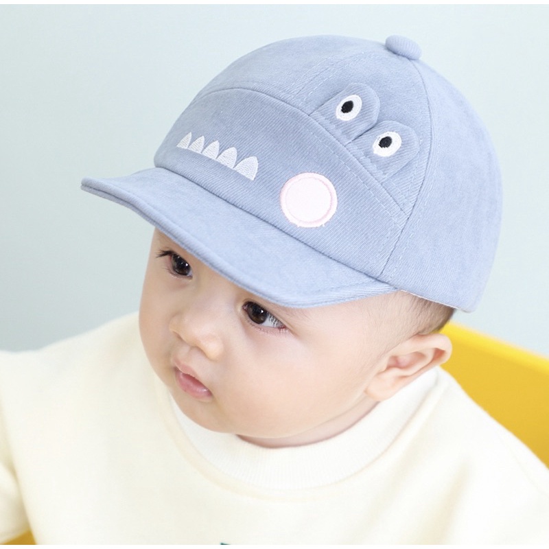 Topi Baseball Anak Bayi Model Crocodile Import / Baby Baseball Hat-Blue