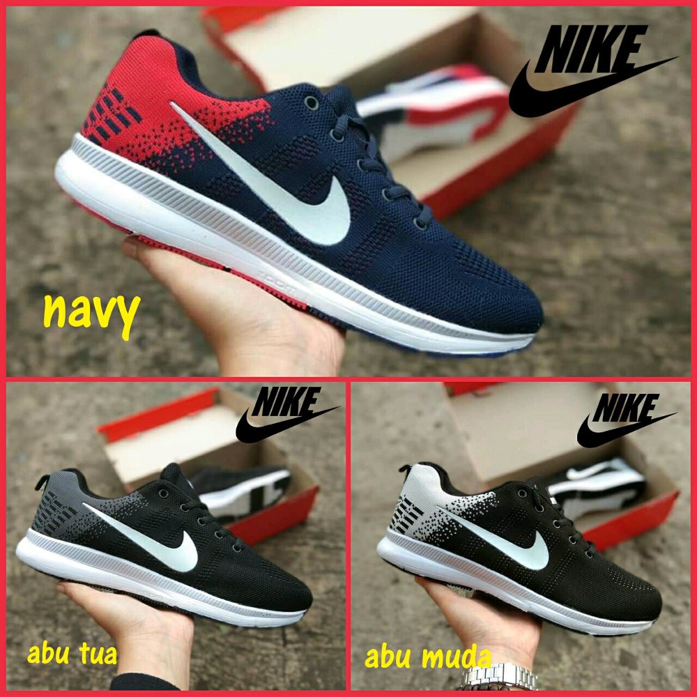 sepatu pria nike thea zero running olahraga dan lifestyile