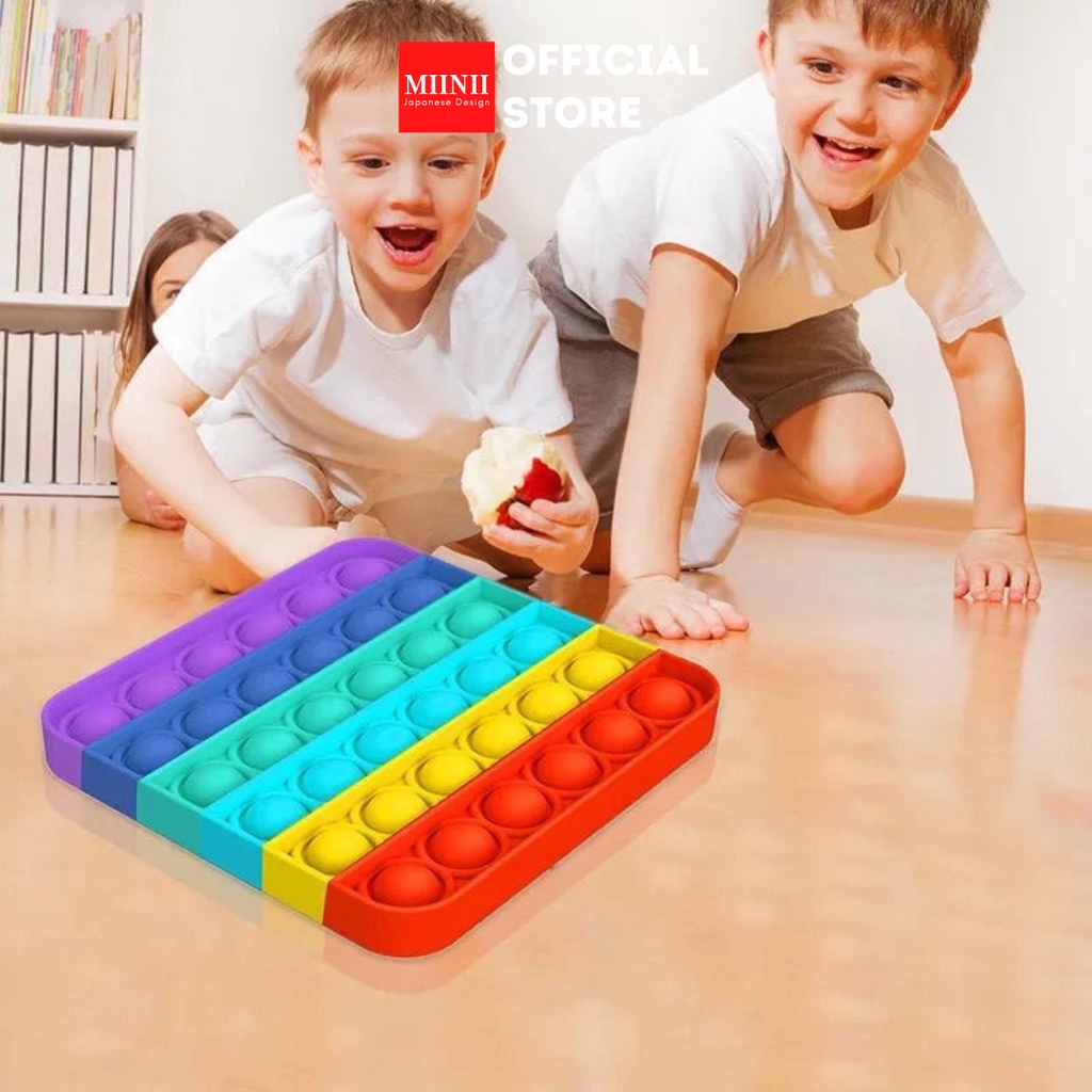 MIINII Pop-It Murah Rainbow Unicorn Fidget Push Pop Its Fidget Toy Push Bubble Kids