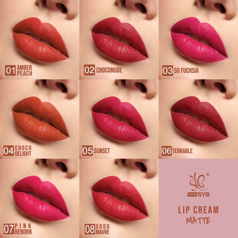 SYB Lip Cream Matte Lipstik Make Over 8 Varian Warna