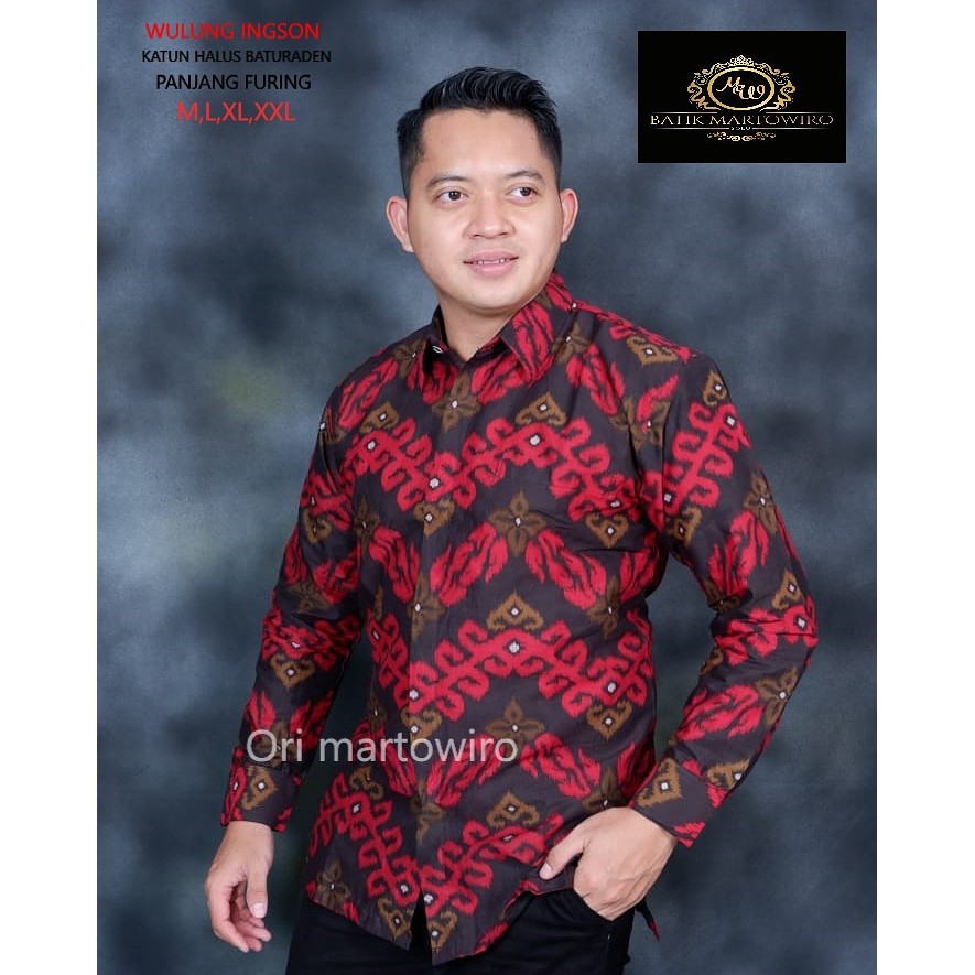 WULUNG INGSON MARTOWIRO KEMEJA BATIK PRIA LENGAN PANJANG PENDEK LAPIS FURING ATASAN BATIK PRIA MODERN KRISNAMUKTI RED ASWO MULYO PANTARA NAVY TANAKA ABINOYO LEWONG HITAM NAGA MEGA KANGEN KAMULYAN NAVY TANAKA NAVY ASMITA GANTARI MARON PITO JIWO