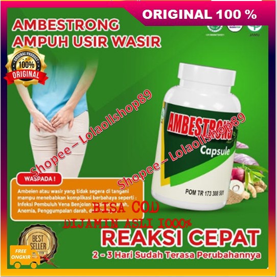 Ambestrong Ampuh Usir Wasir Obat Wasir Ambeien Stadium 4 Ampuh Gratis Salep 100% ASLI ORIGINAL