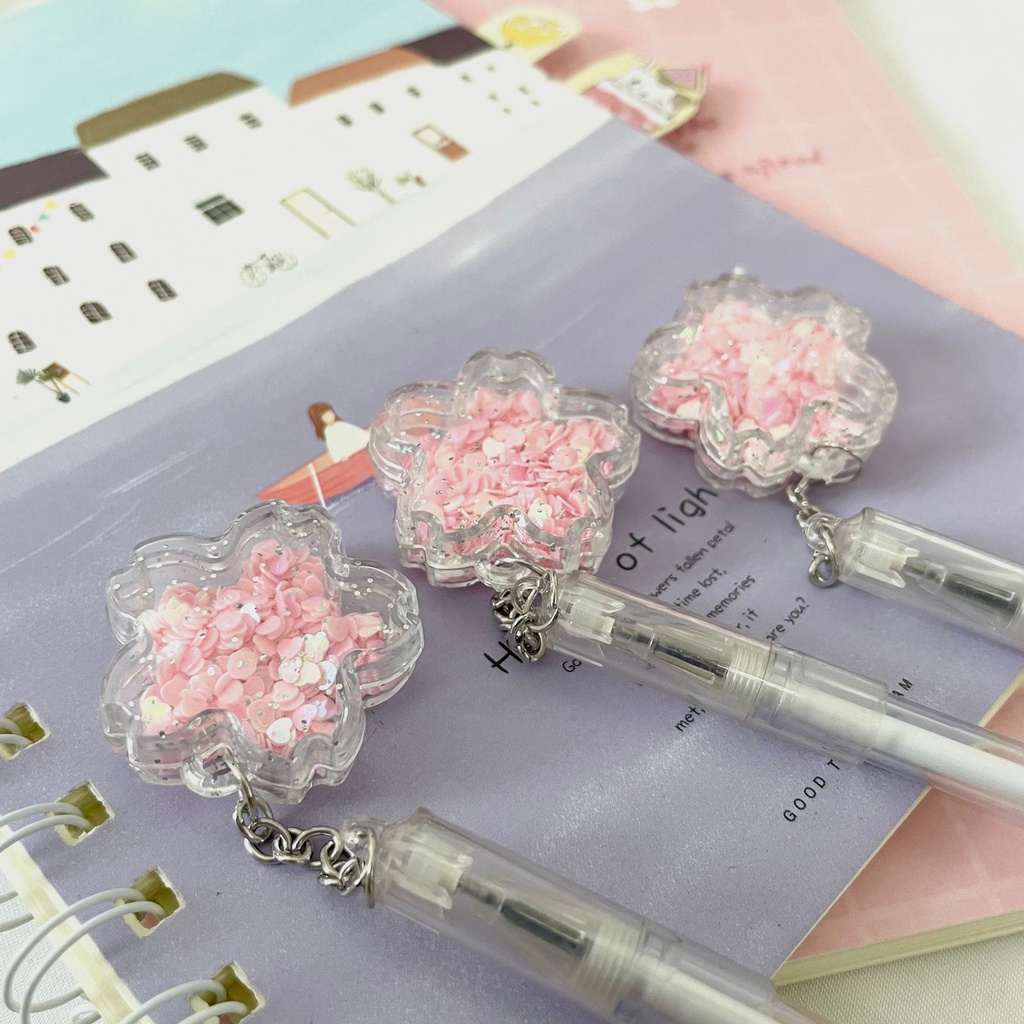 

PULPEN GANTUNGAN SAKURA GLITTER MURAH UNIK LUCU READY BERKUALITAS COD GROSIR