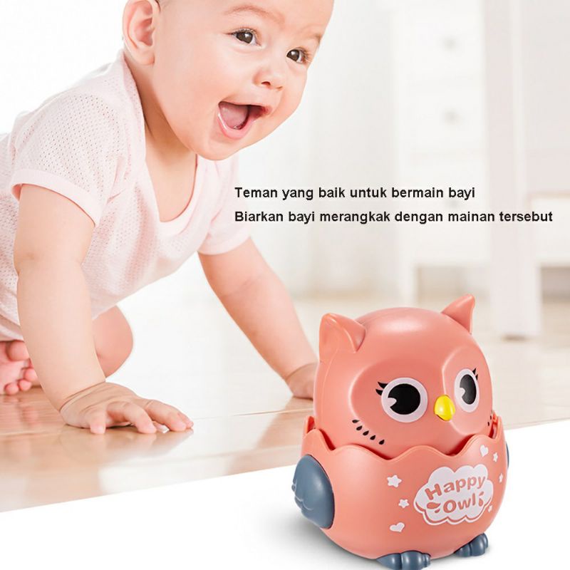 Mainan Anak Kecil Burung Jalan Jalan - Mainan Bayi Happy Owl - Mainan Burung Hantu