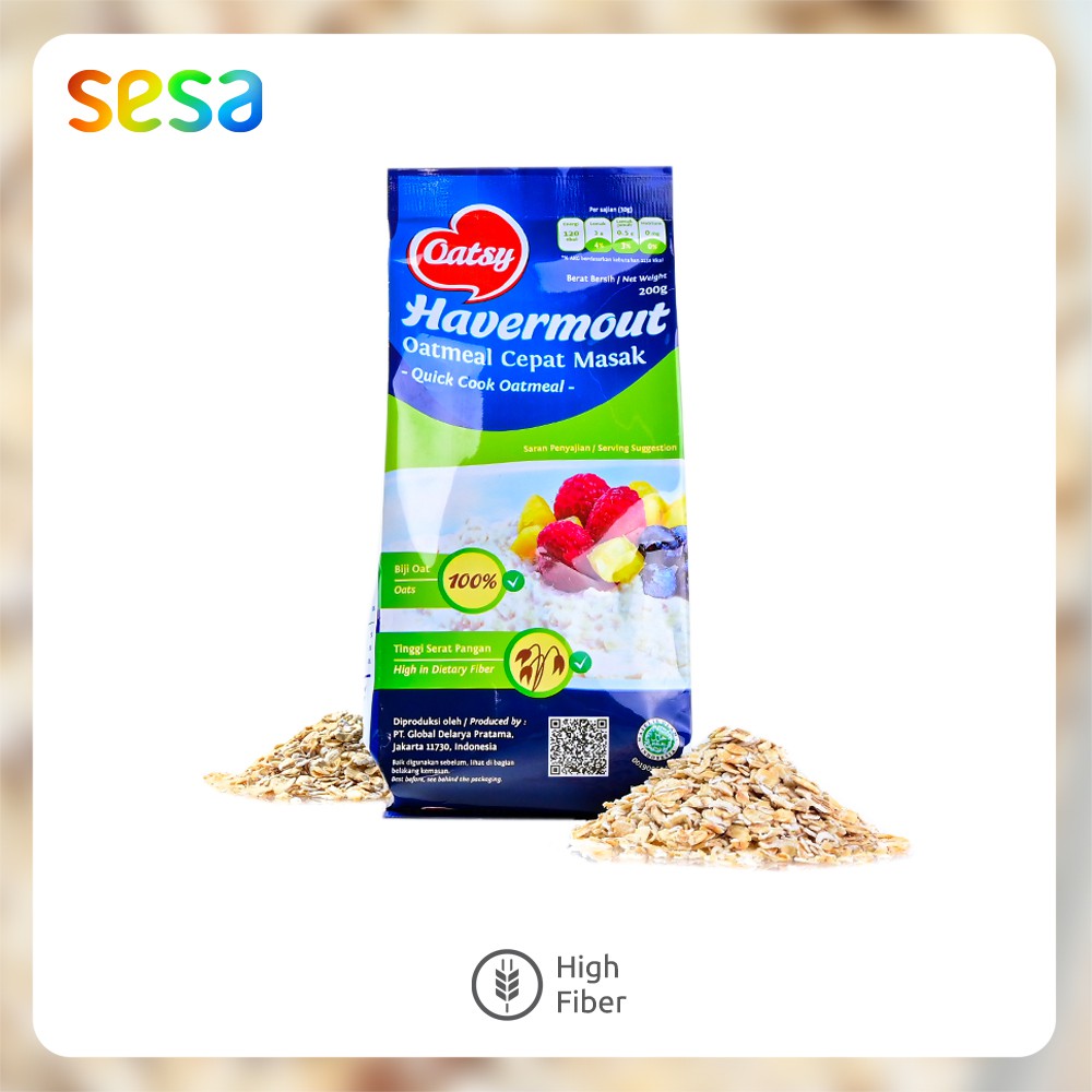 

OATSY Quick Cook Oatmeal 200gr - Sereal Sarapan