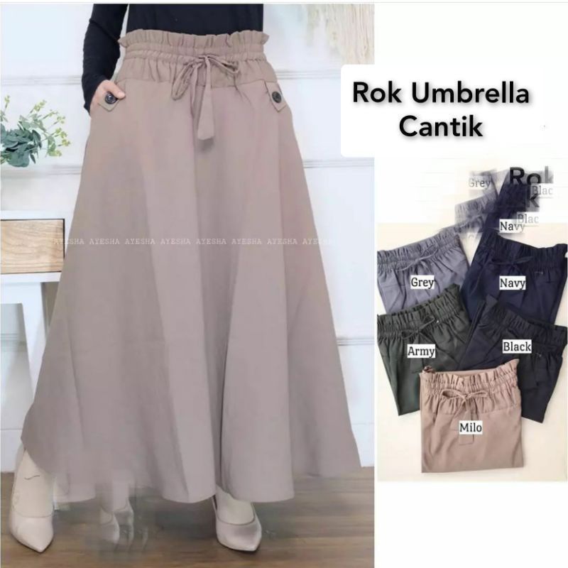 Rok Umbrella Cantik Katun Premium