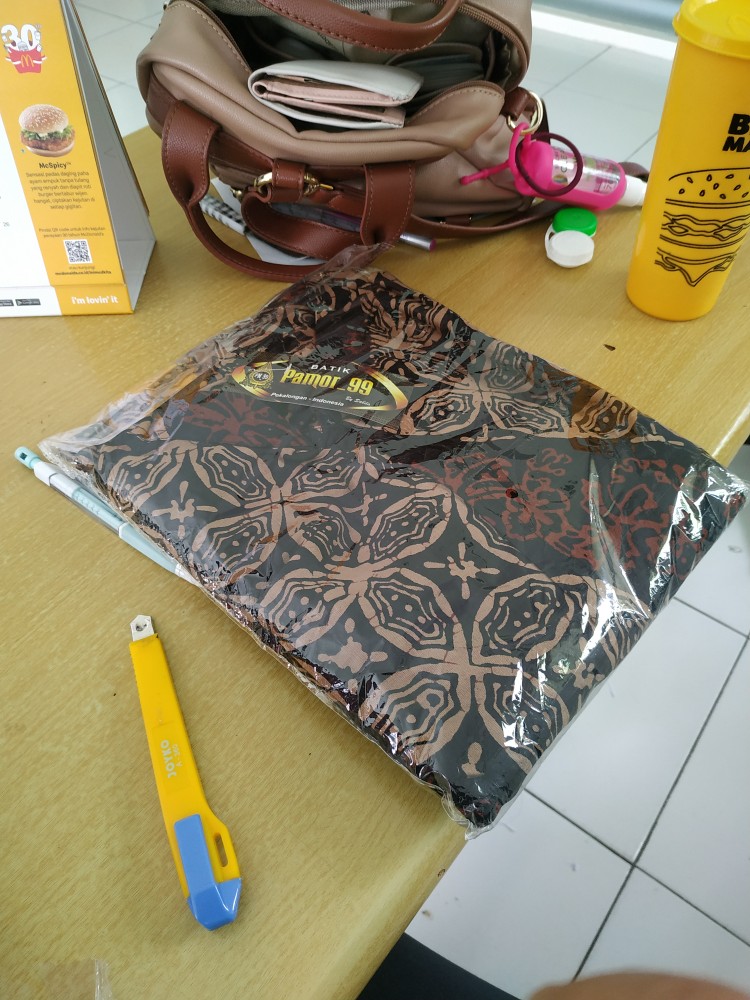 Gamis Batik Modern Murah Katun Halus Kombinasi Truntum, Ori Batik Aksara Pekalongan Big Size Jumbo